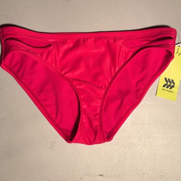 All in motion, coral, bikini bottoms, women’s size small - Picture 1 of 7